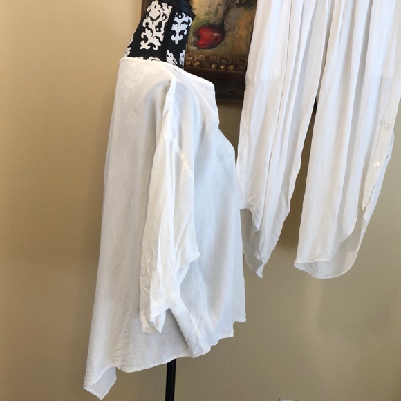 🇲🇦 2-piece Boho side button pants asymmetrical point front top set - Picture 2 of 12